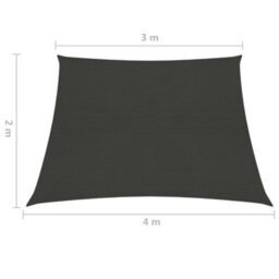Berkfield Sunshade Sail 160 G/m2 Anthracite 3/4X2 M Hdpe - thumbnail 6