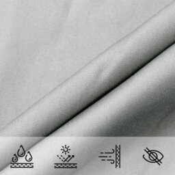 Berkfield Sun Shade Sail Light Grey 4X3 M 100% Polyester Oxford - thumbnail 8