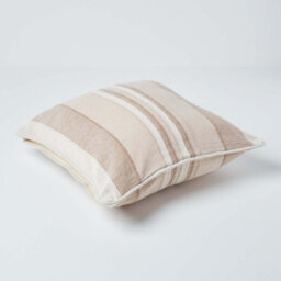 Homescapes Cotton Striped Beige Cushion Cover Morocco , 45 X 45 Cm - thumbnail 3