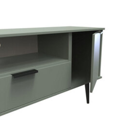 Fuji 2 Door 1 Drawer Wide Tv Unit In Reed Green (Ready Assembled) - thumbnail 6