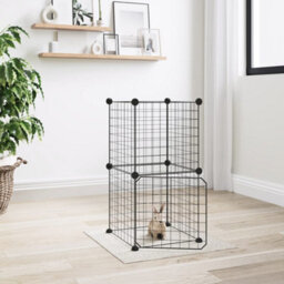 Walplus 8-Panel Pet Cage With Door Black 35X35 Cm Steel - thumbnail 1