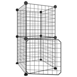 Walplus 8-Panel Pet Cage With Door Black 35X35 Cm Steel - thumbnail 2