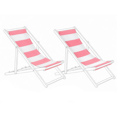 Beliani Set Of 2 Sun Lounger Replacement Fabrics Anzio/avellino 113 X 44 Cm Red - image 1