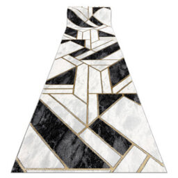 RugsX Exclusive Emerald Runner 1015 Glamour, Stylish Marble, Geometric Black  80X930 Cm - thumbnail 4
