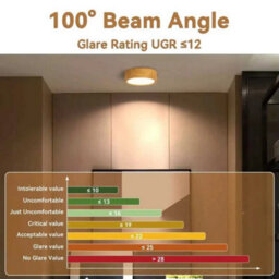 Amorly 2 Pack Wood Grain 10W Color Ceiling Light Led Spot Downlight Surface Mounted Downlights Thin Foldable Spotlight For Living Room - thumbnail 3