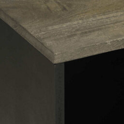Berkfield Tv Cabinet Black 80X33X46 Cm Solid Wood Mango - thumbnail 7