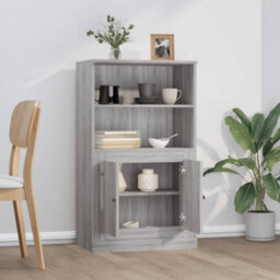 Berkfield Durable Highboard Grey Sonoma 60X35.5X103.5 Cm Engineered Wood - thumbnail 3