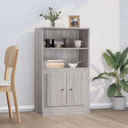 Berkfield Durable Highboard Grey Sonoma 60X35.5X103.5 Cm Engineered Wood - thumbnail 2
