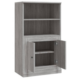 Berkfield Durable Highboard Grey Sonoma 60X35.5X103.5 Cm Engineered Wood - thumbnail 8