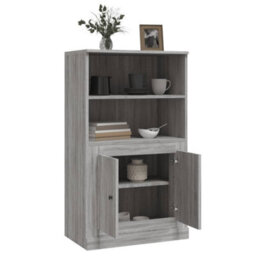 Berkfield Durable Highboard Grey Sonoma 60X35.5X103.5 Cm Engineered Wood - thumbnail 5