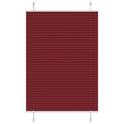 Berkfield Pleated Blind Bordeaux Red 100X150 Cm Fabric Width 99.4 Cm Polyester - image 1