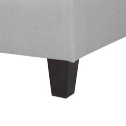 Beliani Square Ottoman Footstool Light Grey Fabric With Oak Legs, 76 X 76 X 39 Cm - thumbnail 7