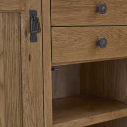 Broadway Oak Small Sideboard Cabinet Fully Assembled - By Roseland Furniture - thumbnail 9