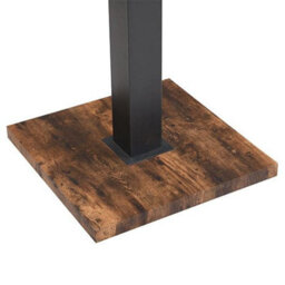 Furniture in Fashion Topaz Wooden Bar Table Square In Rustic Oak - thumbnail 4