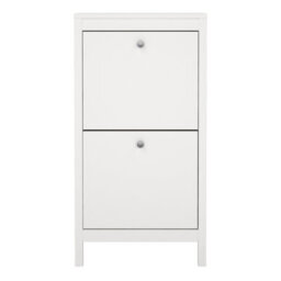 Furniture To Go Madrid Shoe Cabinet 2 Flap Door White - thumbnail 4