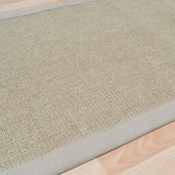 Natural Plain Easy To Clean Bordered Rug For Dining Room Bedroom And Living Room-68 X 300Cm (Runner) - thumbnail 3