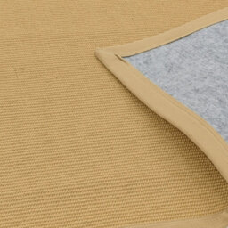 Natural Plain Easy To Clean Bordered Rug For Dining Room Bedroom And Living Room-68 X 300Cm (Runner) - thumbnail 6