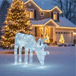 Pegdev - Pdl - 60Cm Acrylic Led Deer Christmas Decoration Outdoor Reindeer With 60 White Lights And 5M Cable Garden Ornament - thumbnail 3