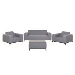 Beliani Garden Lounge Set With Table 5 Seater Rovigo Grey - thumbnail 1