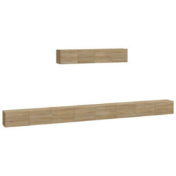 Berkfield 4 Piece Tv Cabinet Set Sonoma Oak Engineered Wood - thumbnail 2