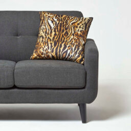 Homescapes Tiger Print Velvet Cushion 46 X 46 Cm - thumbnail 3