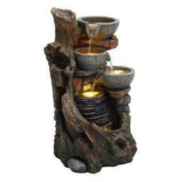 MonsterShop Cascading Outdoor Water Feature Electric Garden Fountain - Rustic Brook - thumbnail 2