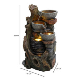 MonsterShop Cascading Outdoor Water Feature Electric Garden Fountain - Rustic Brook - thumbnail 5