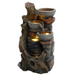 MonsterShop Cascading Outdoor Water Feature Electric Garden Fountain - Rustic Brook - thumbnail 9