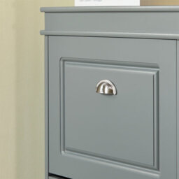 Sobuy Shoe Cabinet With 3 Flip Drawers Storage 8 Pairs With Seat Cushion Fsr94-Hg - Gray - thumbnail 9