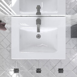 Nes Home Nanuya 500mm Floor Standing Anthracite Stylish Slim Basin Vanity Unit - thumbnail 4