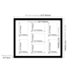 20X16 Inch 7 Opening Photo Collage Frame, Display Seven 6X4 Inch Photos, Multi Aperture Family Picture Frame, Black - thumbnail 4