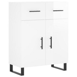Berkfield Modern Sideboard High Gloss White 69.5X34X90 Cm Engineered Wood - thumbnail 1