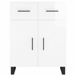 Berkfield Modern Sideboard High Gloss White 69.5X34X90 Cm Engineered Wood - thumbnail 6