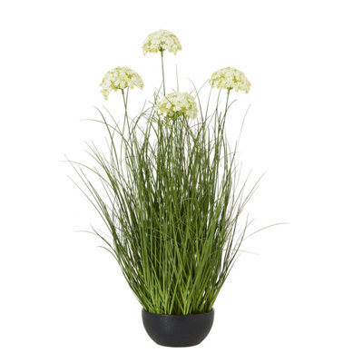 Wyld Haus 120Cm Artificial White Allium Plant, Tall Faux Flower (Pot Not Included) - image 1