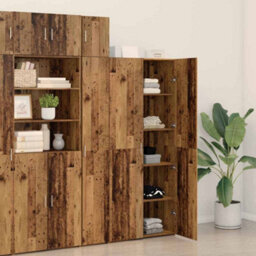 Walplus Highboard Old Wood 40 X 42.5 X 185 Cm Engineered Wood - thumbnail 4
