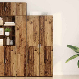 Walplus Highboard Old Wood 40 X 42.5 X 185 Cm Engineered Wood - thumbnail 1
