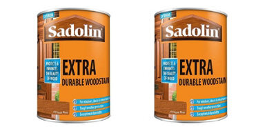 Sadolin Extra Woodstain Antique Pine 1L Pack Of 2