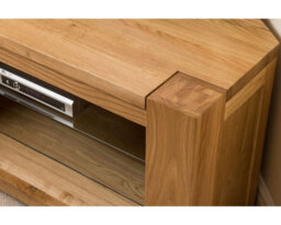 That's Furniture Kuba Solid Oak Corner Tv Unit With Storage - thumbnail 4