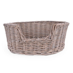 Madison & Mayfair Grey Wicker Finish Cat Bed Basket - thumbnail 3
