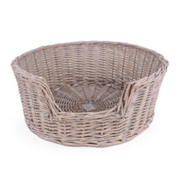 Madison & Mayfair Grey Wicker Finish Cat Bed Basket - thumbnail 6