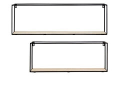Premier Housewares Interiors By Premier Functional Design Cuboid Shelves, Stylish Wall Mounted Shelves For Bedroom, Sleek Metal Bedroom Shelves - thumbnail 2