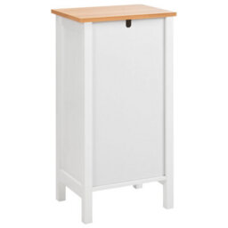 Wyld And Coco Novacasa White Mdf Bathroom Cabinet 30 X 75 Cm, 2 Shelves, Perforated Doors - thumbnail 6