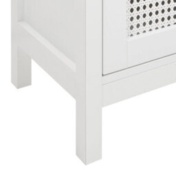 Wyld And Coco Novacasa White Mdf Bathroom Cabinet 30 X 75 Cm, 2 Shelves, Perforated Doors - thumbnail 9