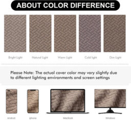 Set Of 6 Seat Covers For Dining Room Chairs, Kitchen Chairs (Taupe) - thumbnail 5