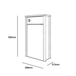 Exbury Grey Ash Traditional Freestanding Toilet Cabinet (H)852mm X (W)508mm - thumbnail 2