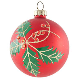 Beliani Set Of 70 Baubles Twinkle Glass Red/ Green - thumbnail 5