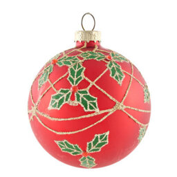 Beliani Set Of 70 Baubles Twinkle Glass Red/ Green - thumbnail 4