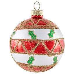 Beliani Set Of 70 Baubles Twinkle Glass Red/ Green - thumbnail 7