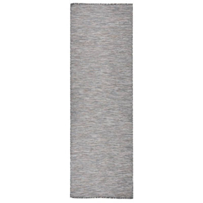 Berkfield Outdoor Flatweave Rug 80X250 Cm Brown And Black
