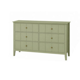 Melody Maison Sage Green 6 Drawer Chest Of Drawers - Padstowe Sage Green Range - thumbnail 5